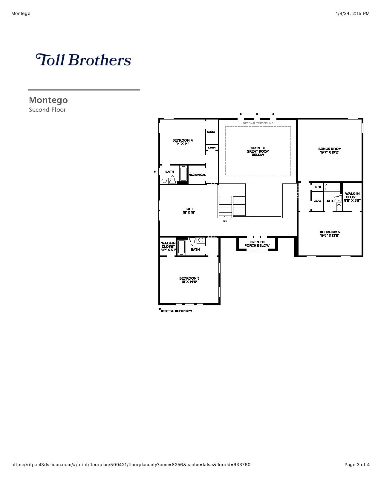 Montego Floor Plan Seven Shores