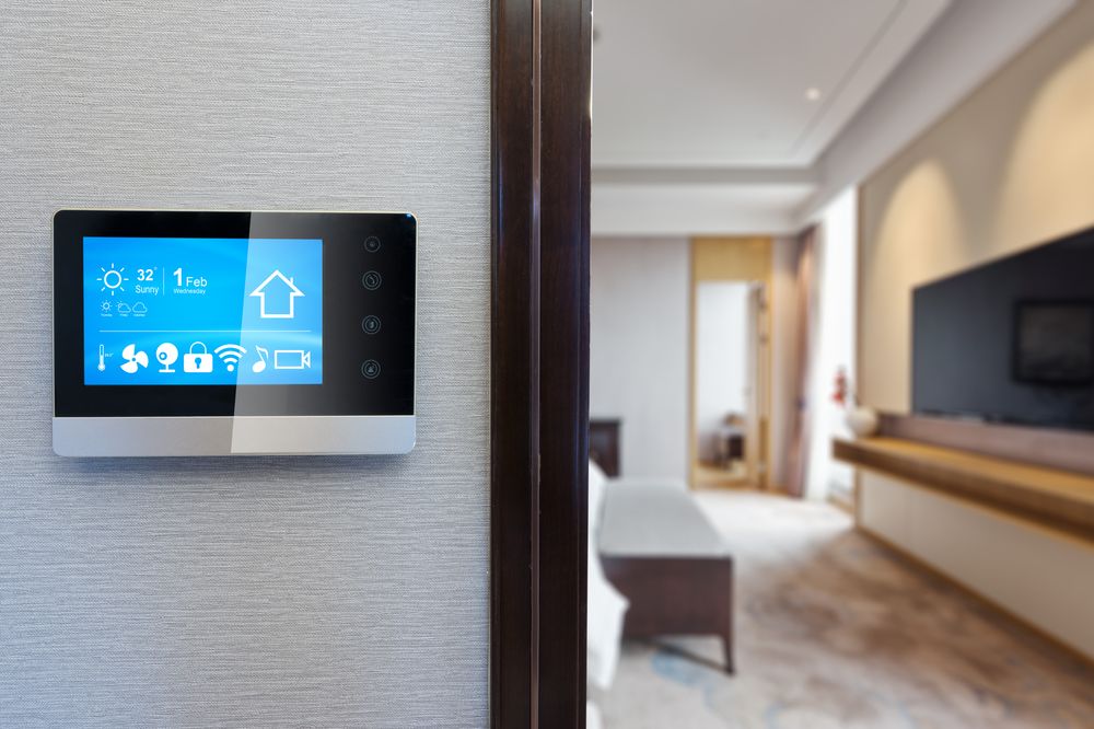wall mounted smart tech thermostat