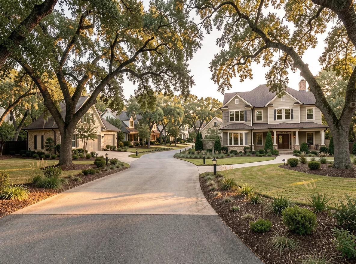 Barton Creek Hill Country streetscape and upscale homes