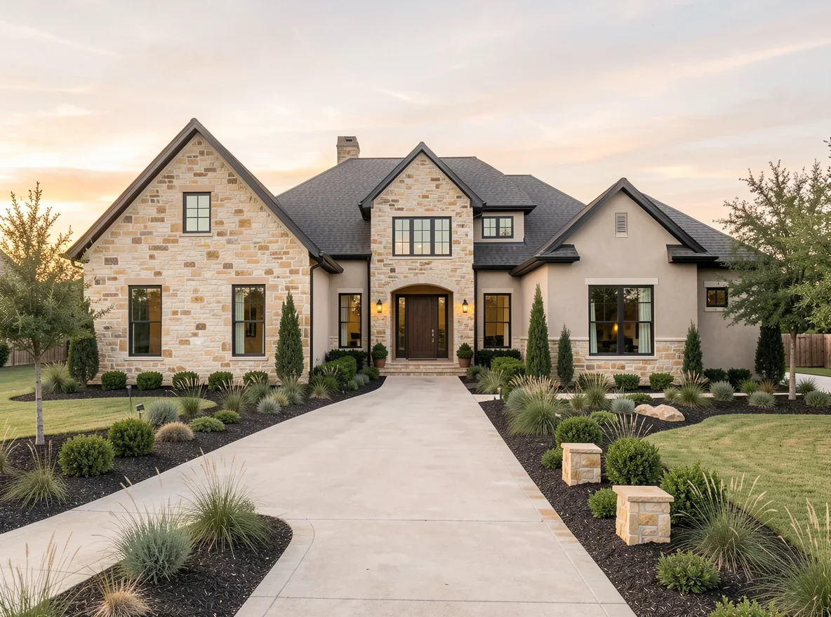 Hill Country luxury home exterior in Westlake