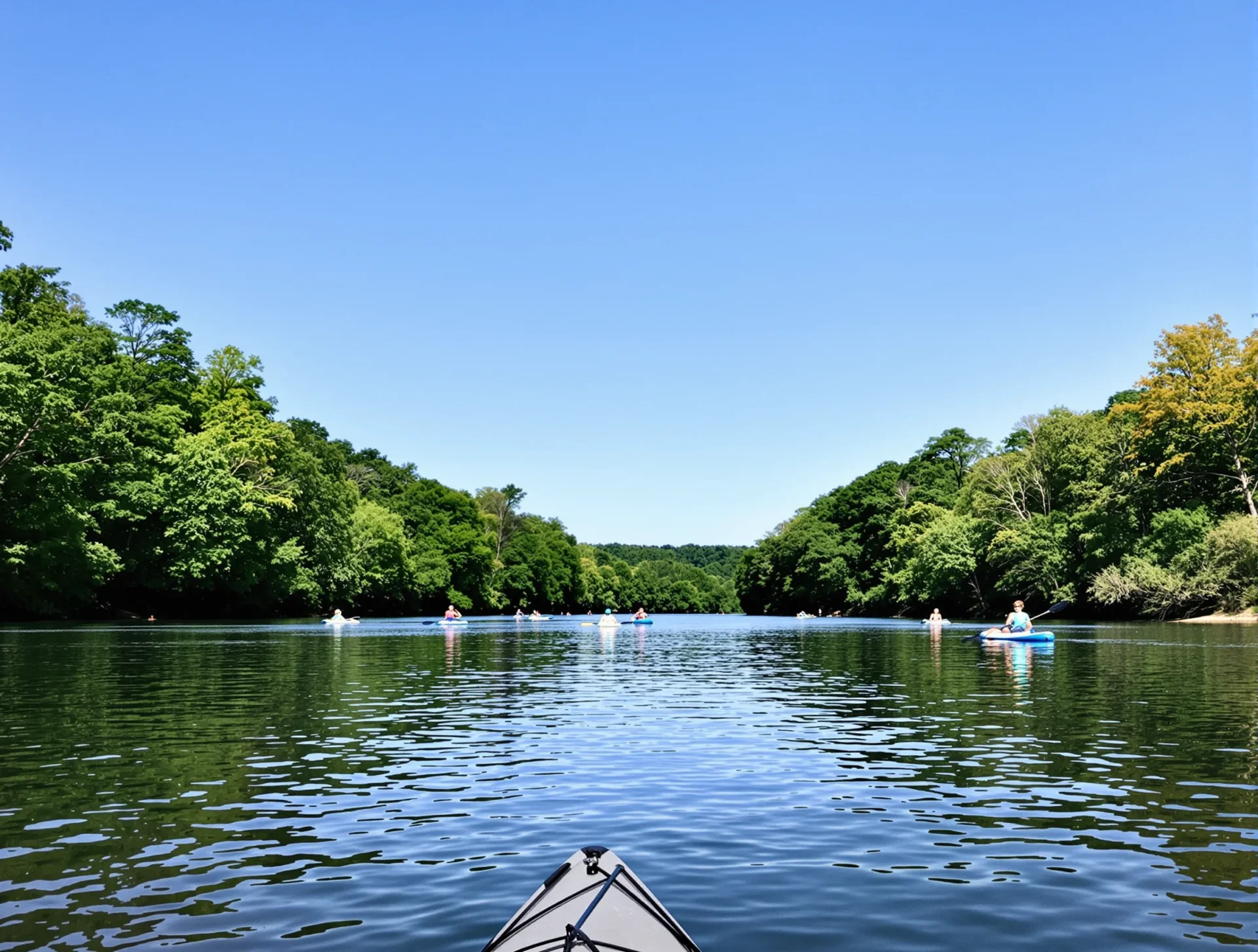Outdoor recreation on the French Broad River near Woodfin
