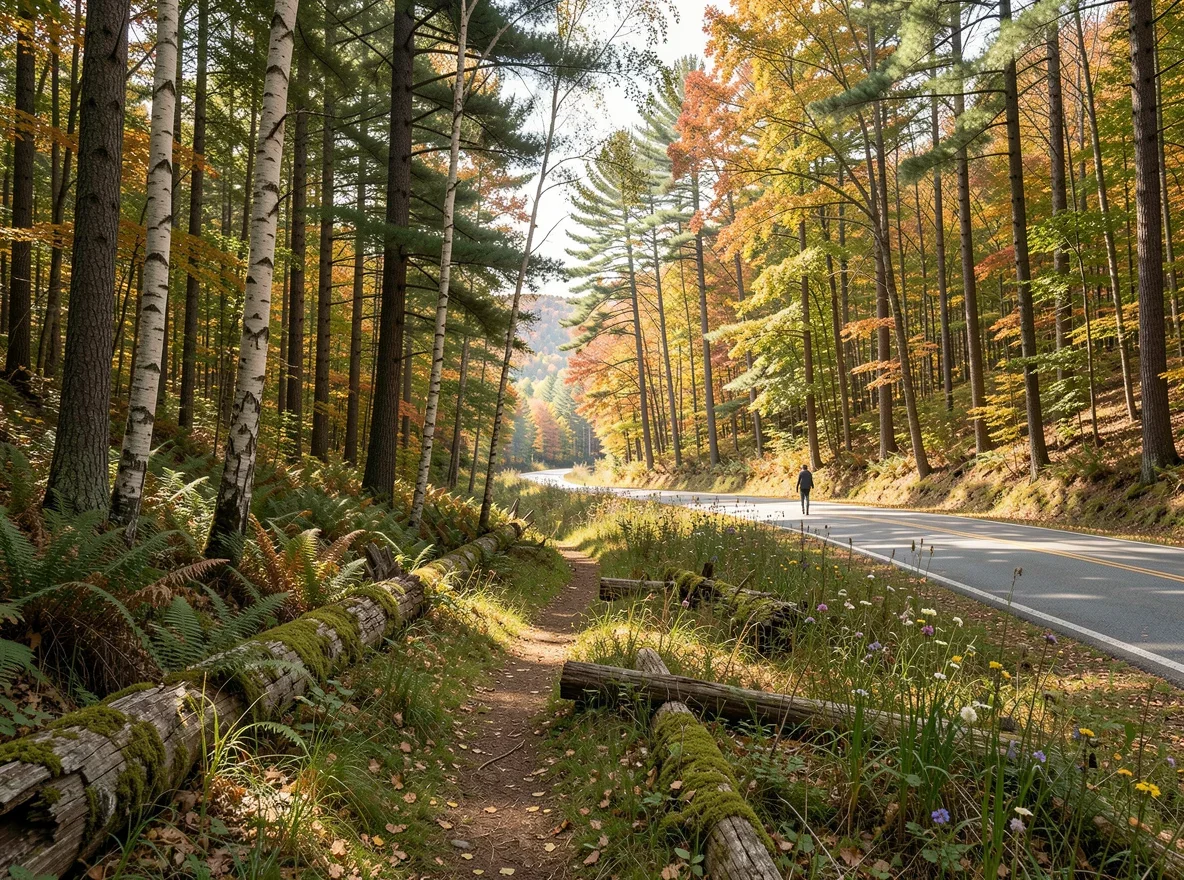Wooded landscape in Beacon Falls, Connecticut
