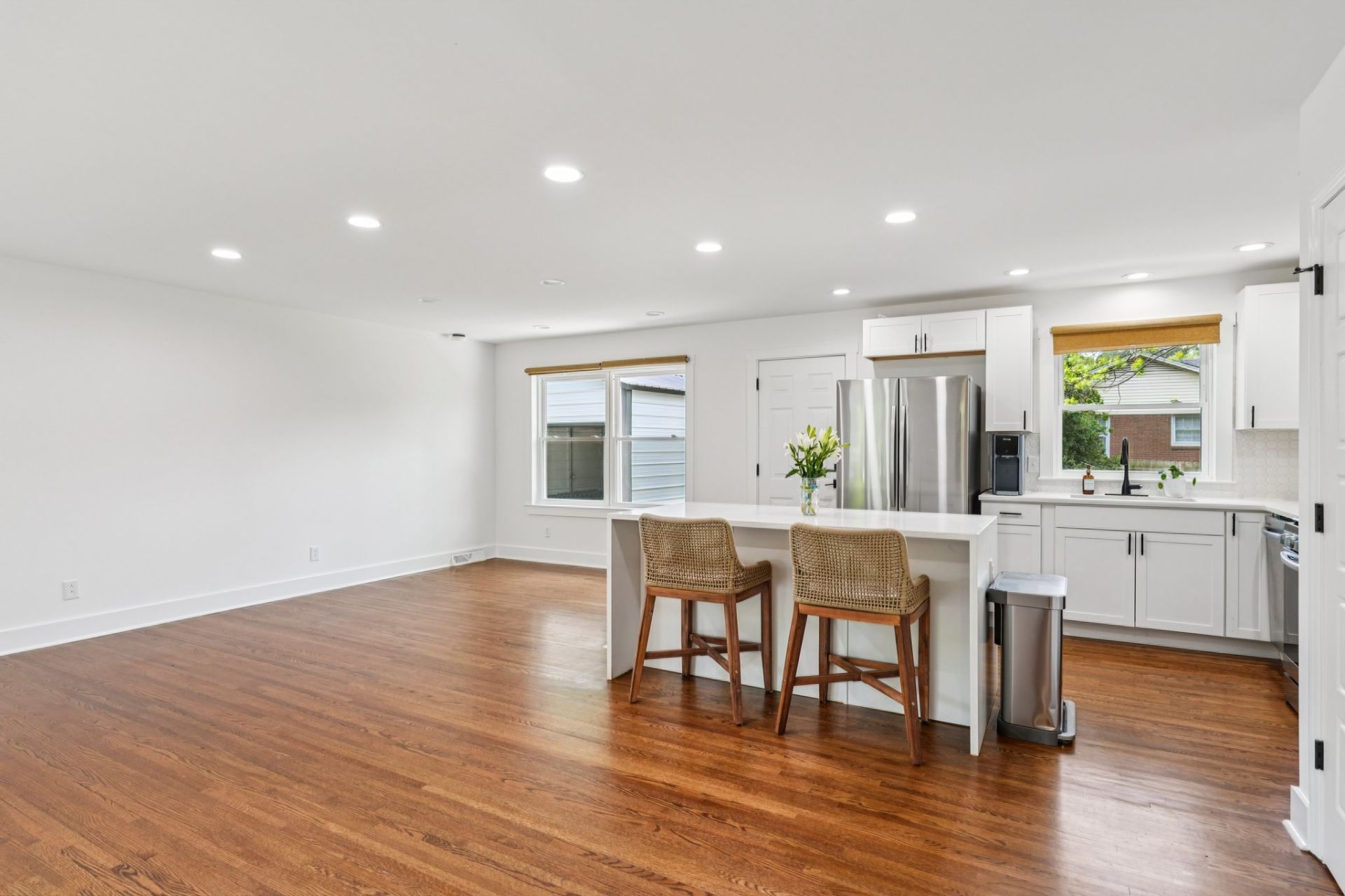 Bright living room with natural light in Windsor Park Charlotte home