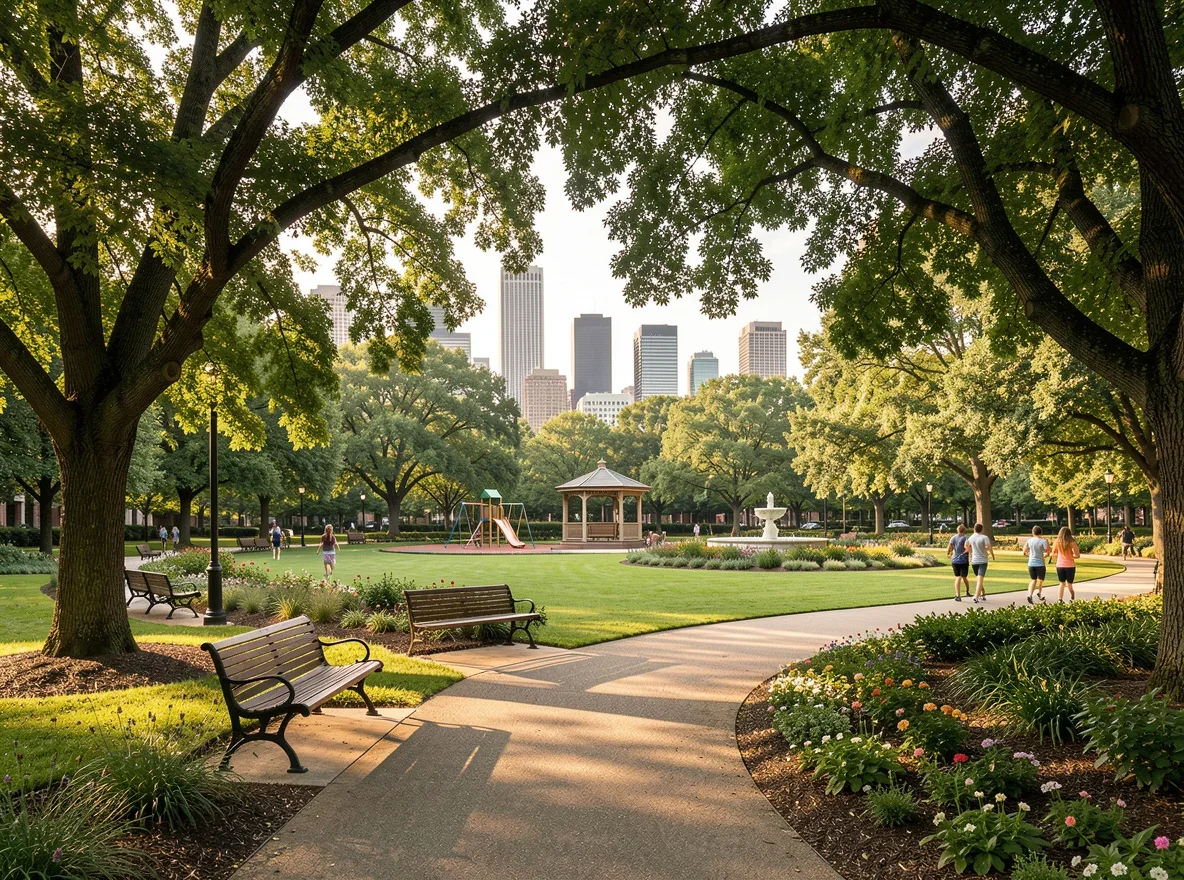 Park and skyline setting in Midtown Atlanta