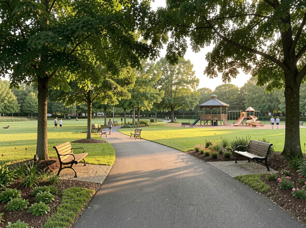 Park and walking trail in Peachtree Corners