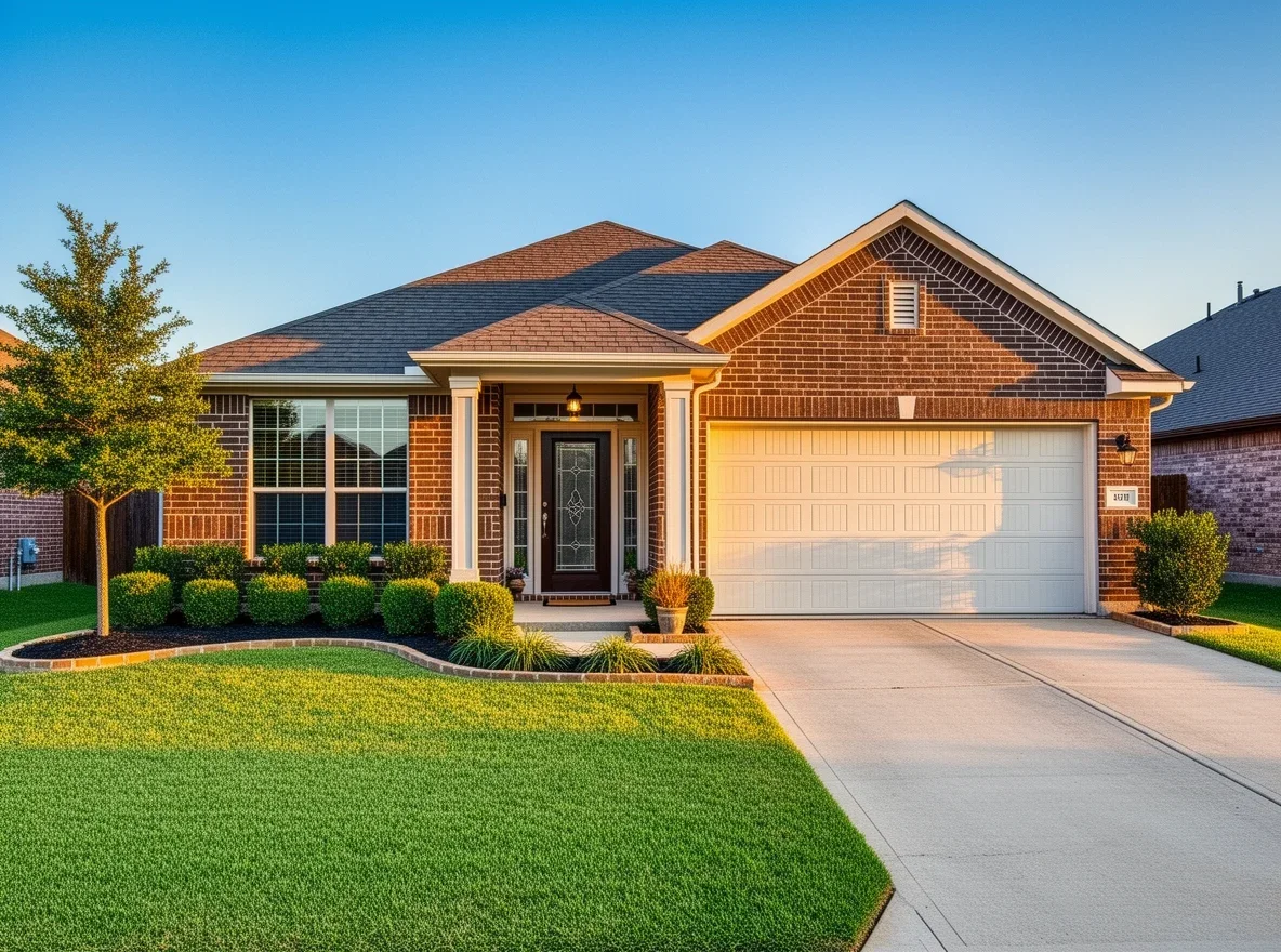 Brick home exterior in Dallas, Texas
