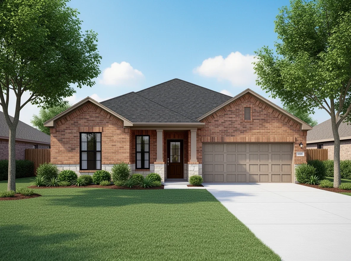 Fort Worth home exterior with curb appeal and mature trees