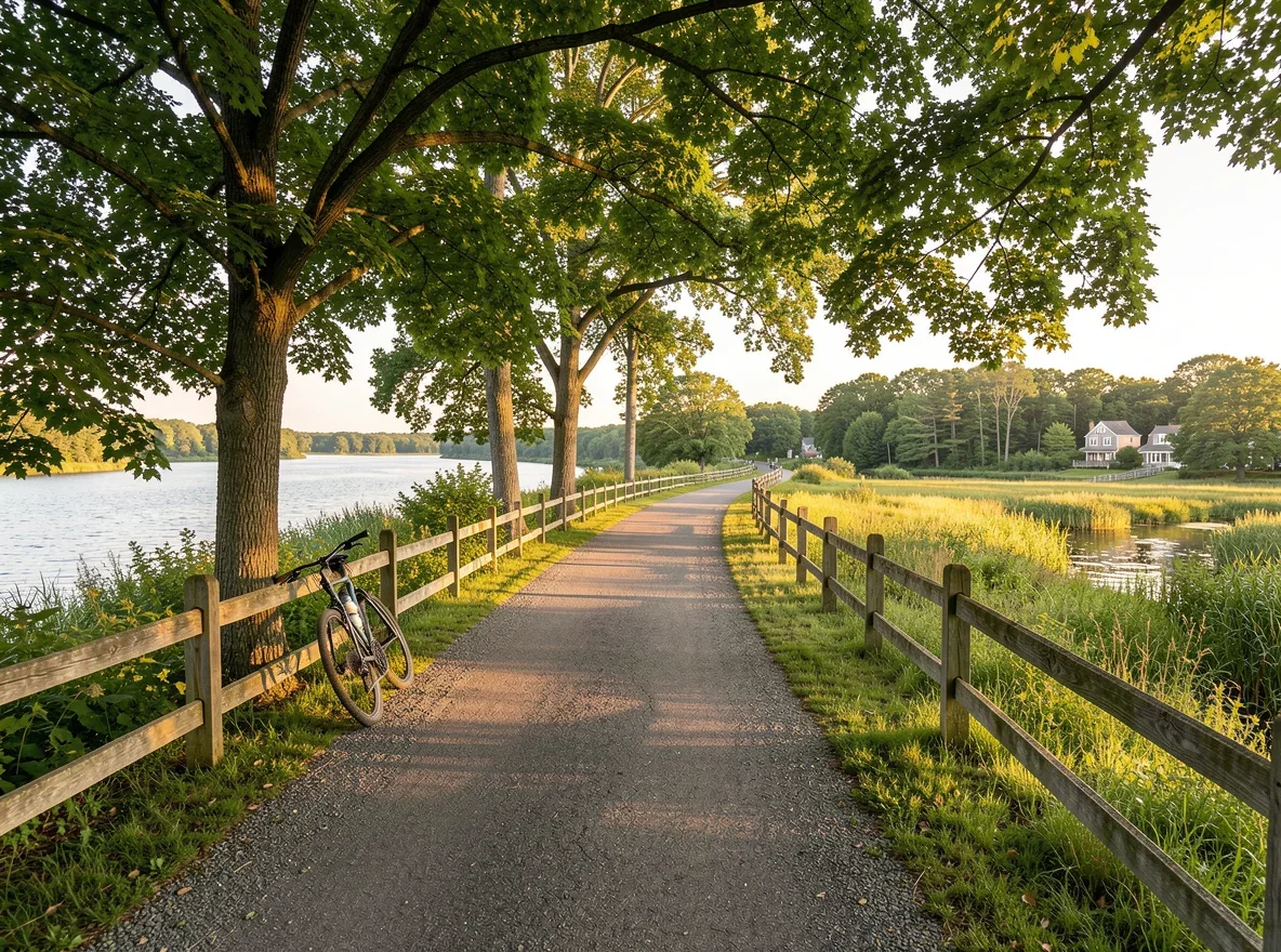 Cycling path near the canal in Bourne