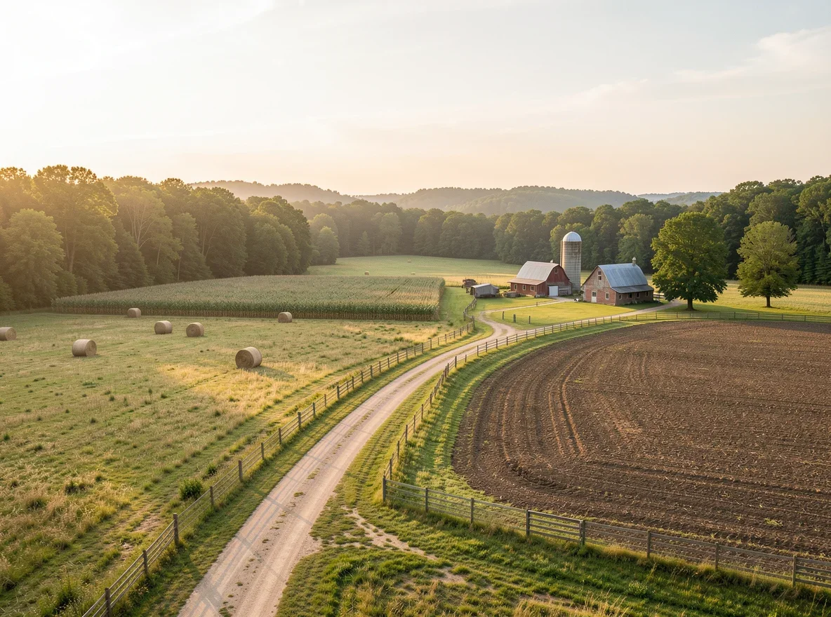 Scenic rural landscape in Royal, Arkansas