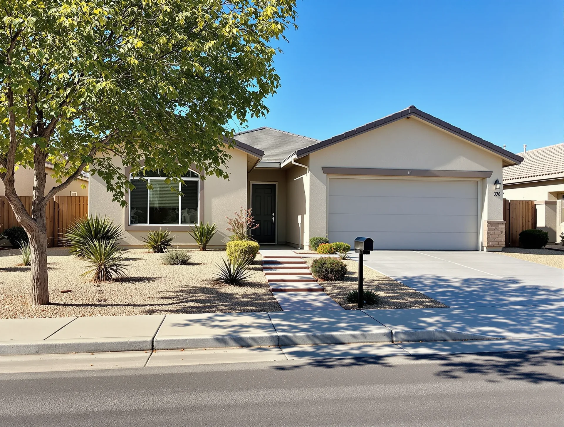 Modern single-family home in a Bakersfield neighborhood