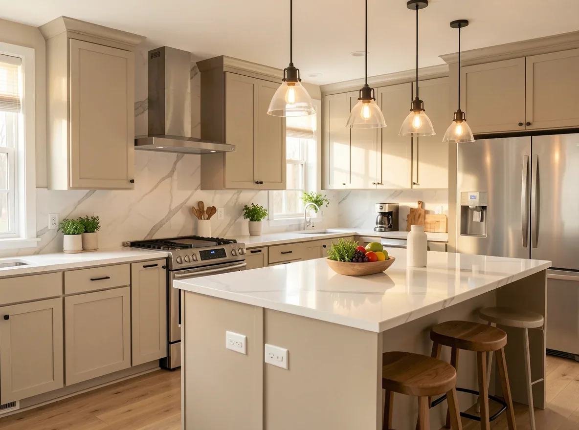 Clean neutral kitchen ready for listing