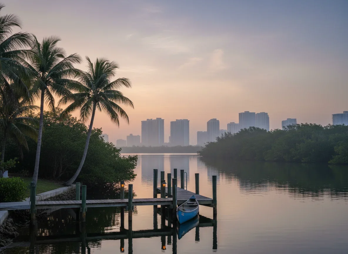 Intracoastal waterway and skyline in Fort Lauderdale