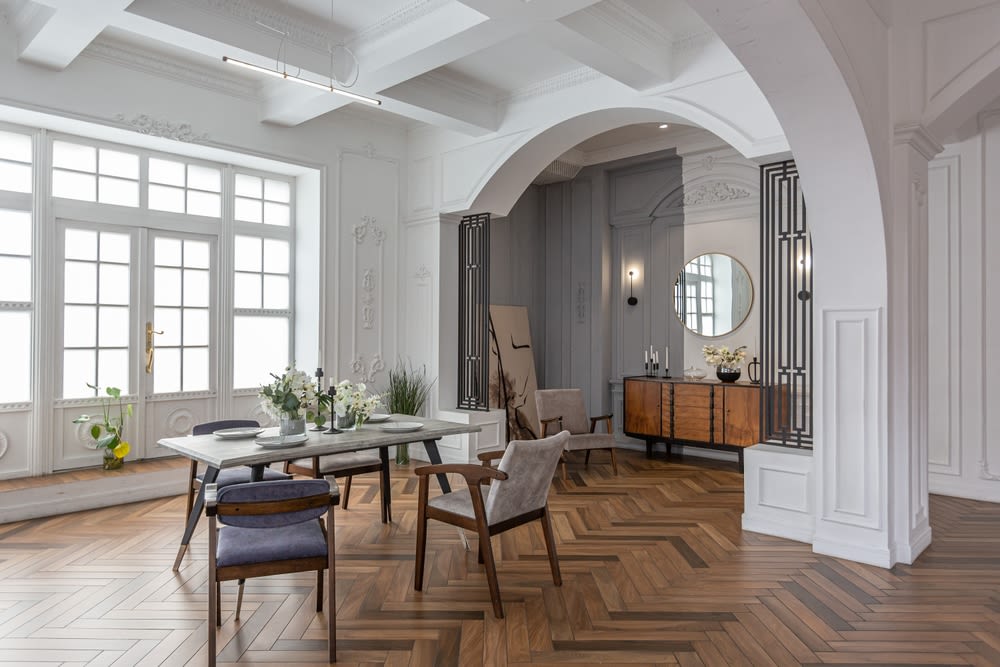 modern-home-setting-in-historic-house modern home setting in historic house