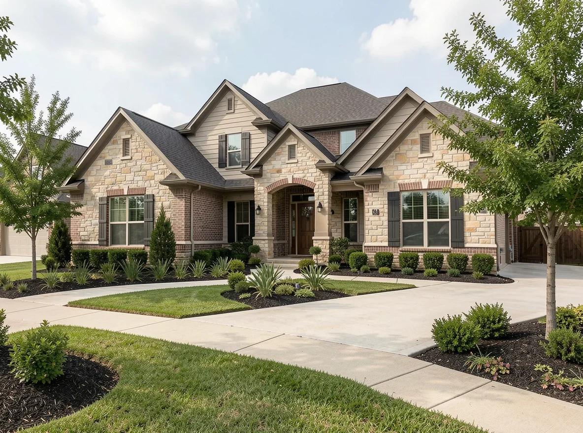 Suburban home exterior in Cedar Park