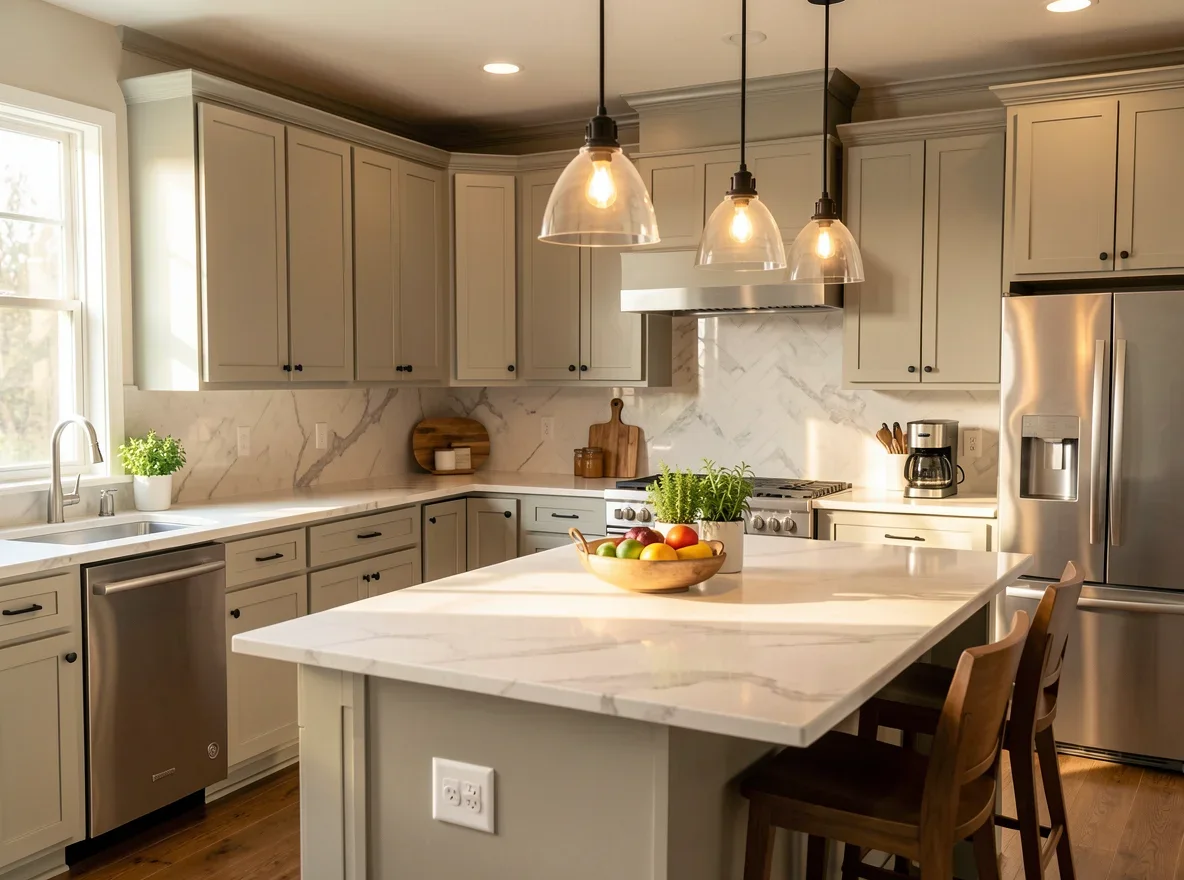 Updated kitchen with simple selling improvements