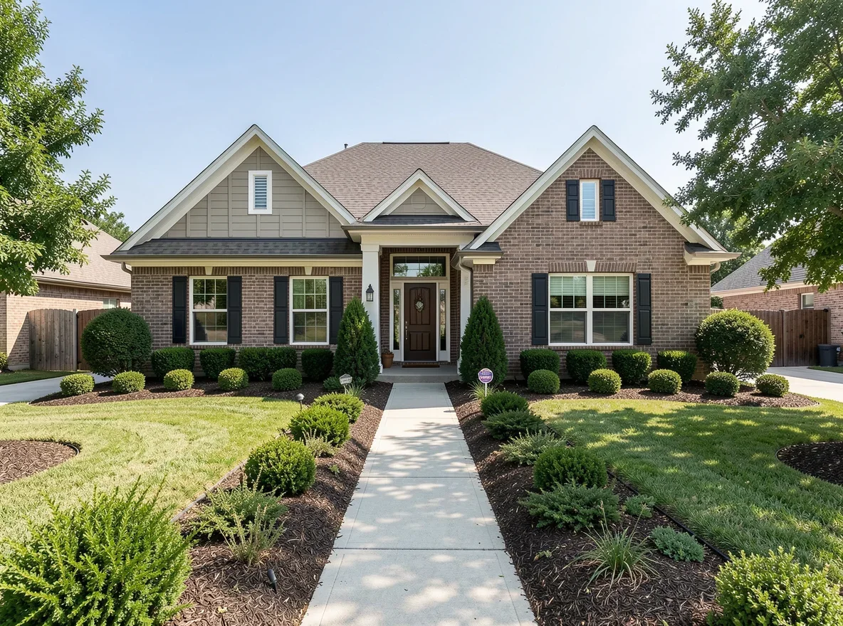 Curb appeal improvements for a suburban Texas home