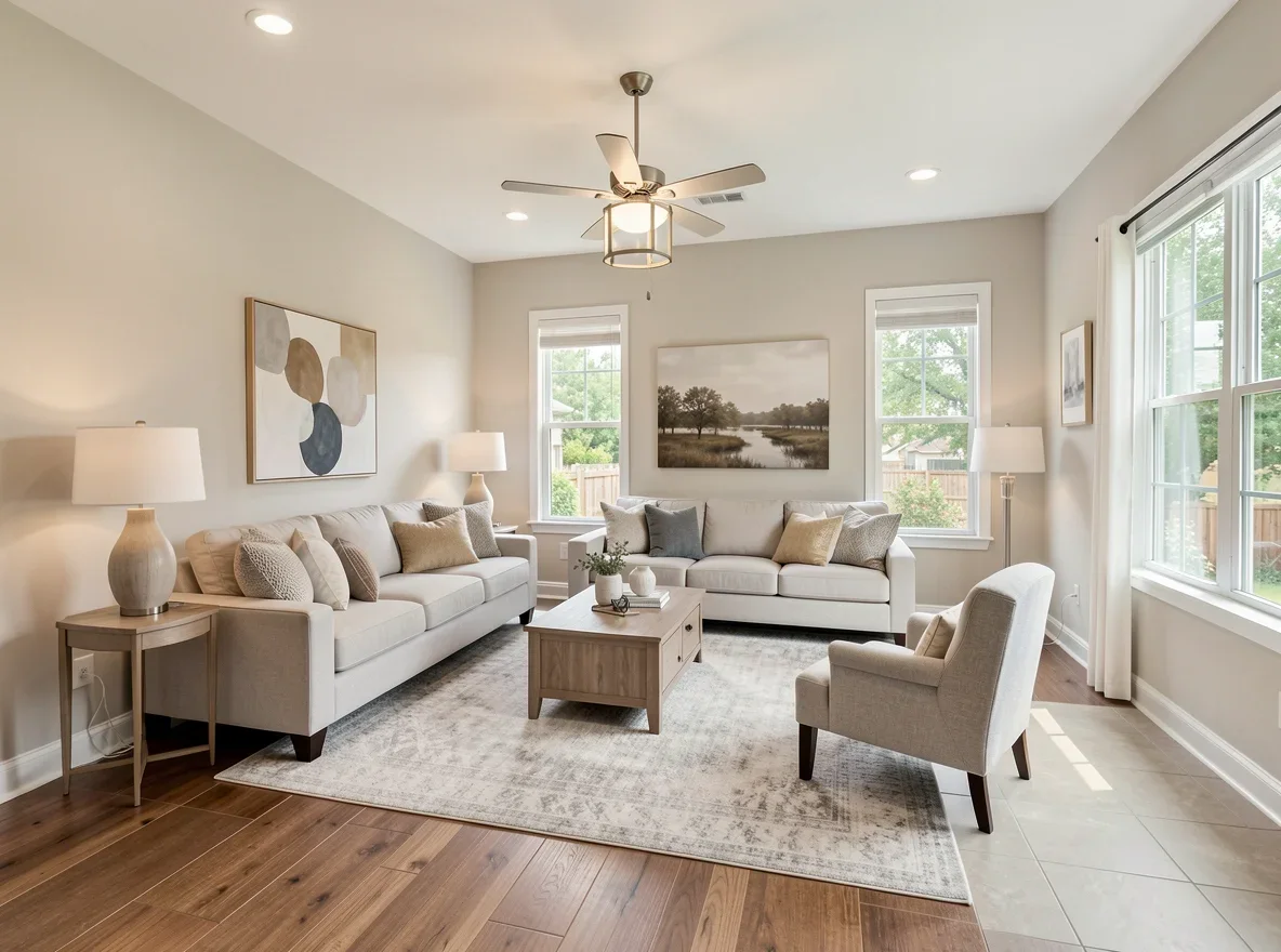 Bright move-in ready living room