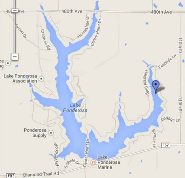 Map of Lake Ponderosa Home For Sale Map of Lake Ponderosa Home For Sale