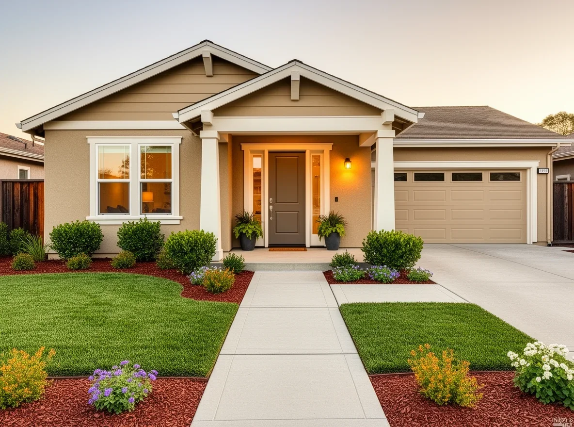 Well-kept Soquel home exterior with tidy landscaping and inviting entry