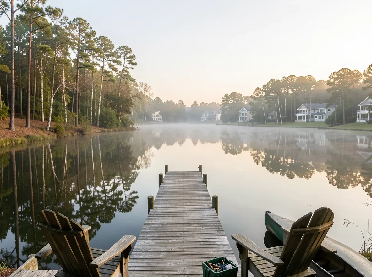 Scenic lake view in Windermere, Florida