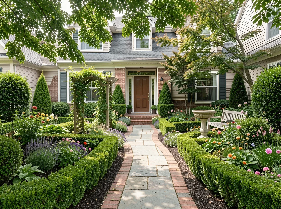 Well-kept front garden and entry ready for listing