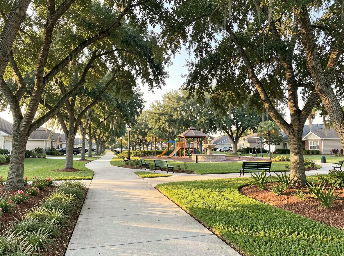 Neighborhood view in Groveland, Florida