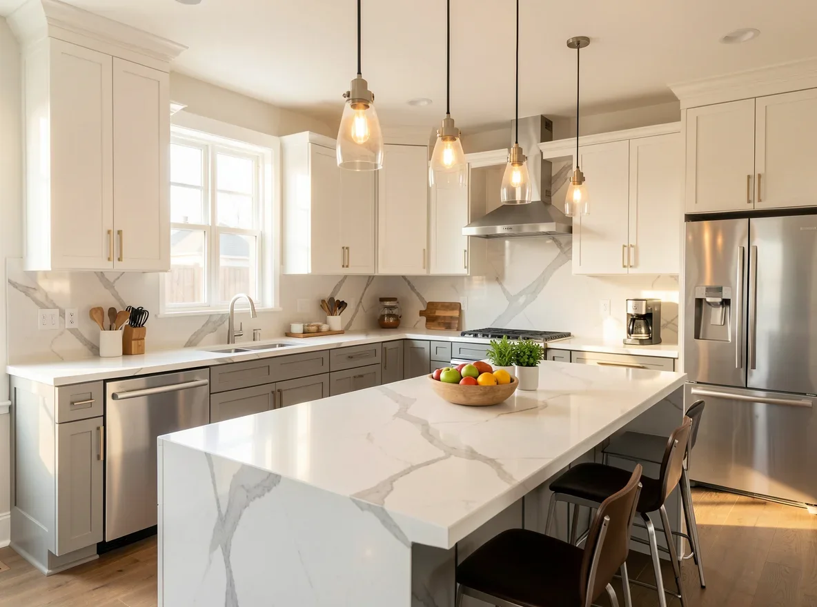 Freshly updated kitchen prepared for home sale