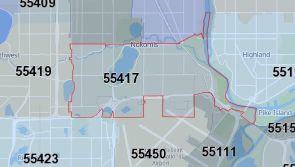 Map of 55417