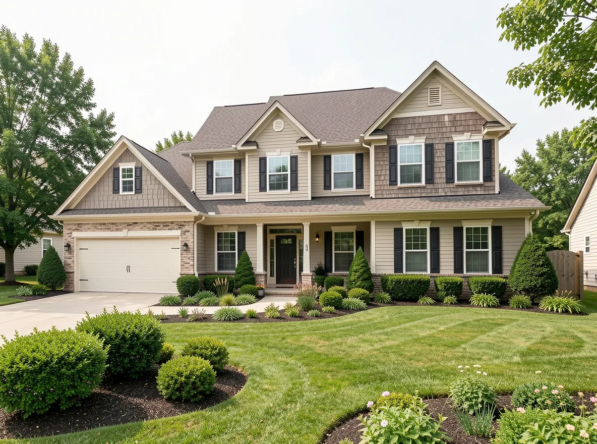 Suburban home exterior in the Springfield metro area