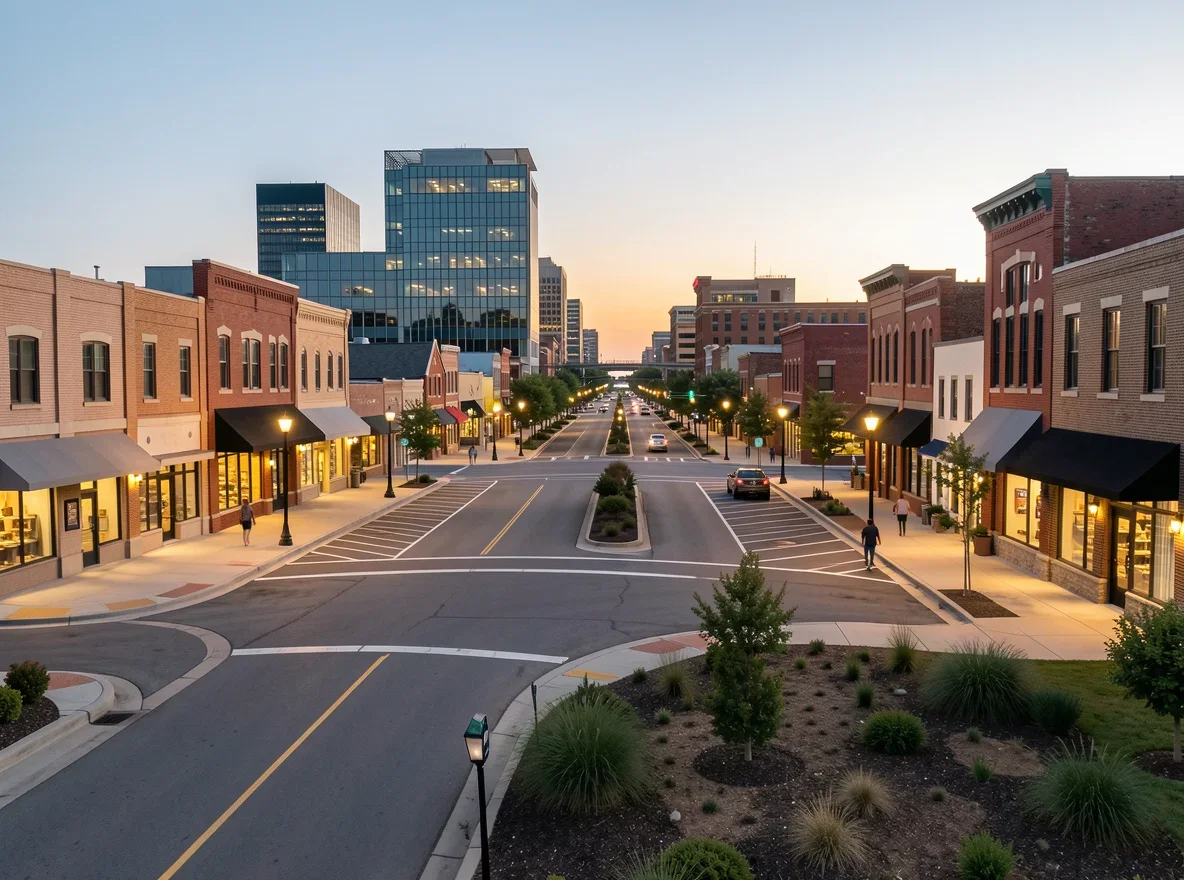Main street style view in Willard