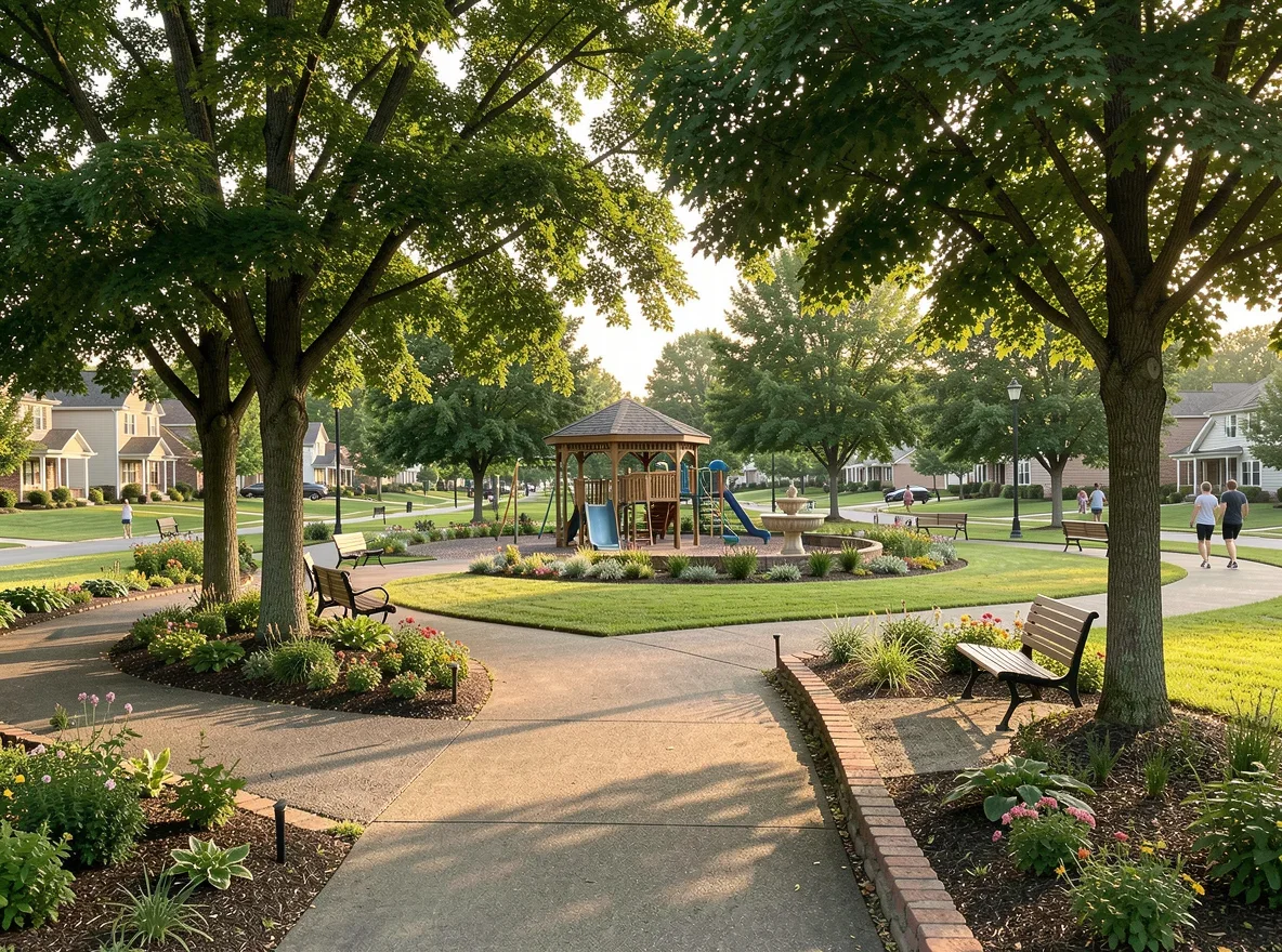 Neighborhood park in a suburban Missouri community