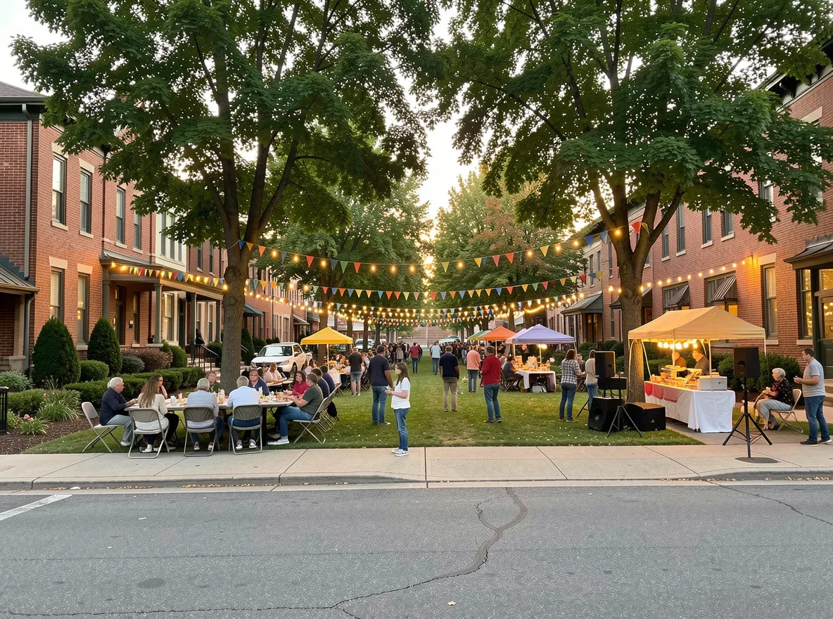 Community scene in Springfield