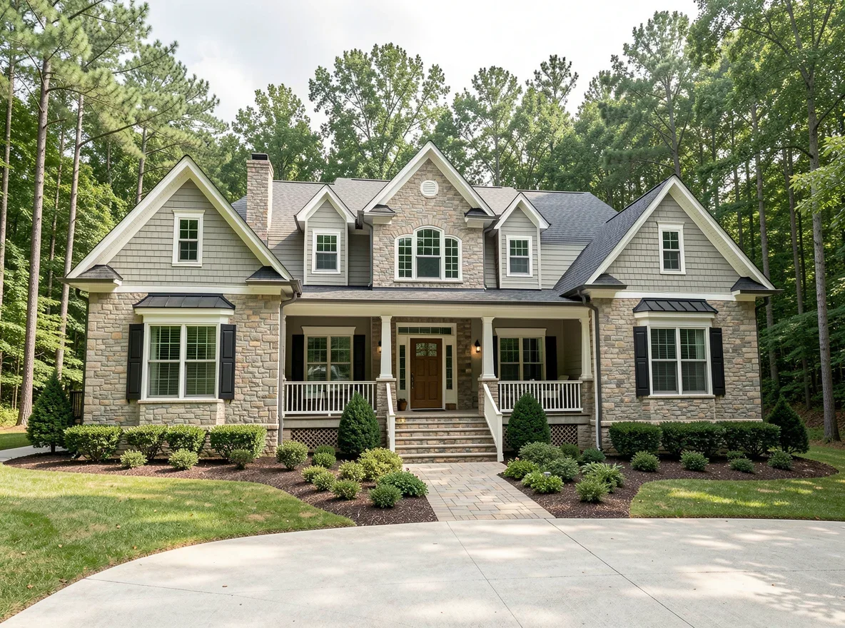 Mountain home exterior in Clayton