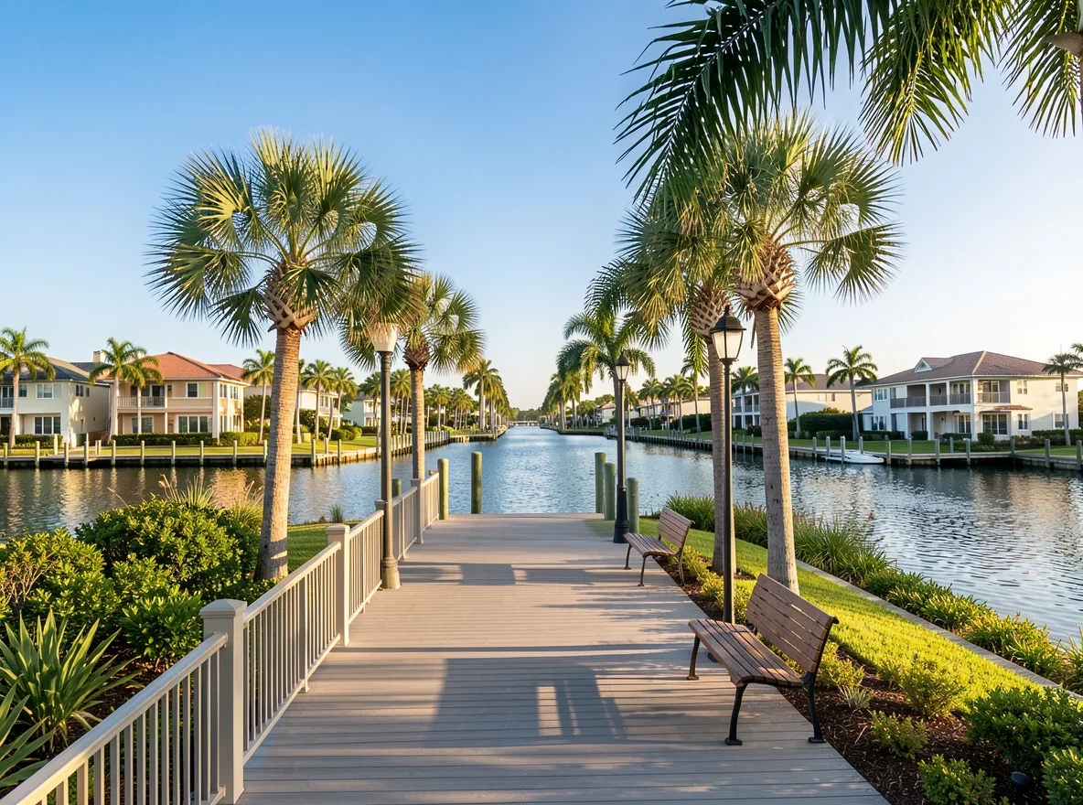 Waterfront residential setting in Boca Raton