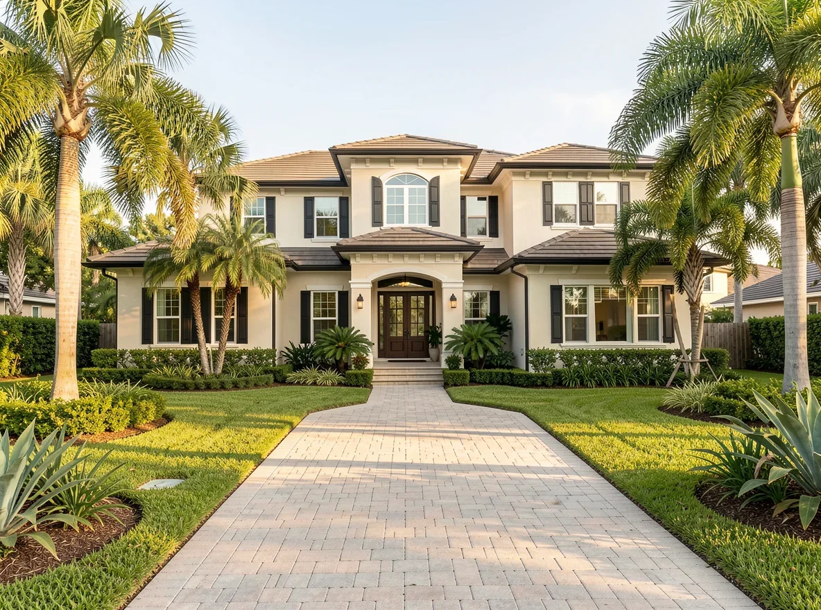 Upscale home exterior in Boca Raton