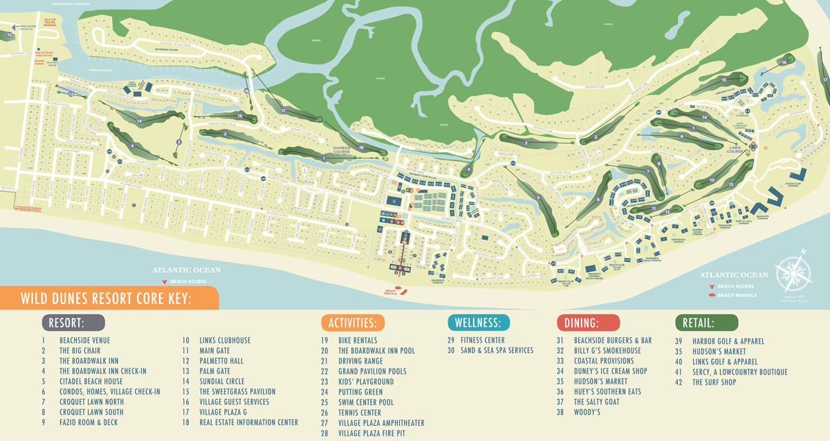 Wild Dunes Resort Map Wild Dunes Resort Map - Isle of Palms SC