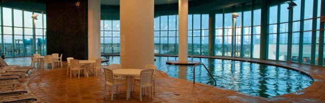 Turquoise indoor pool
