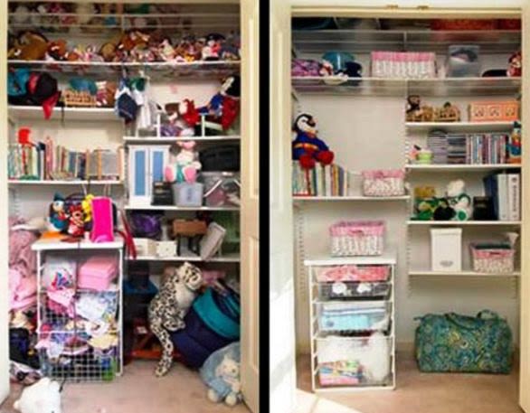 Organized Kids Closet - Before and After