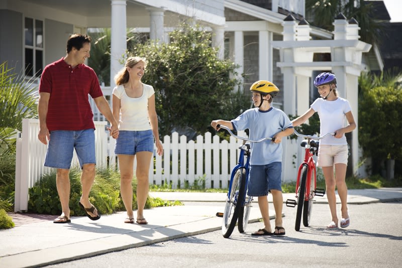 Family on the street