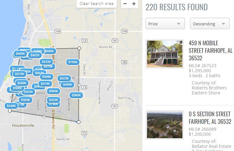 Downtown Fairhope search
