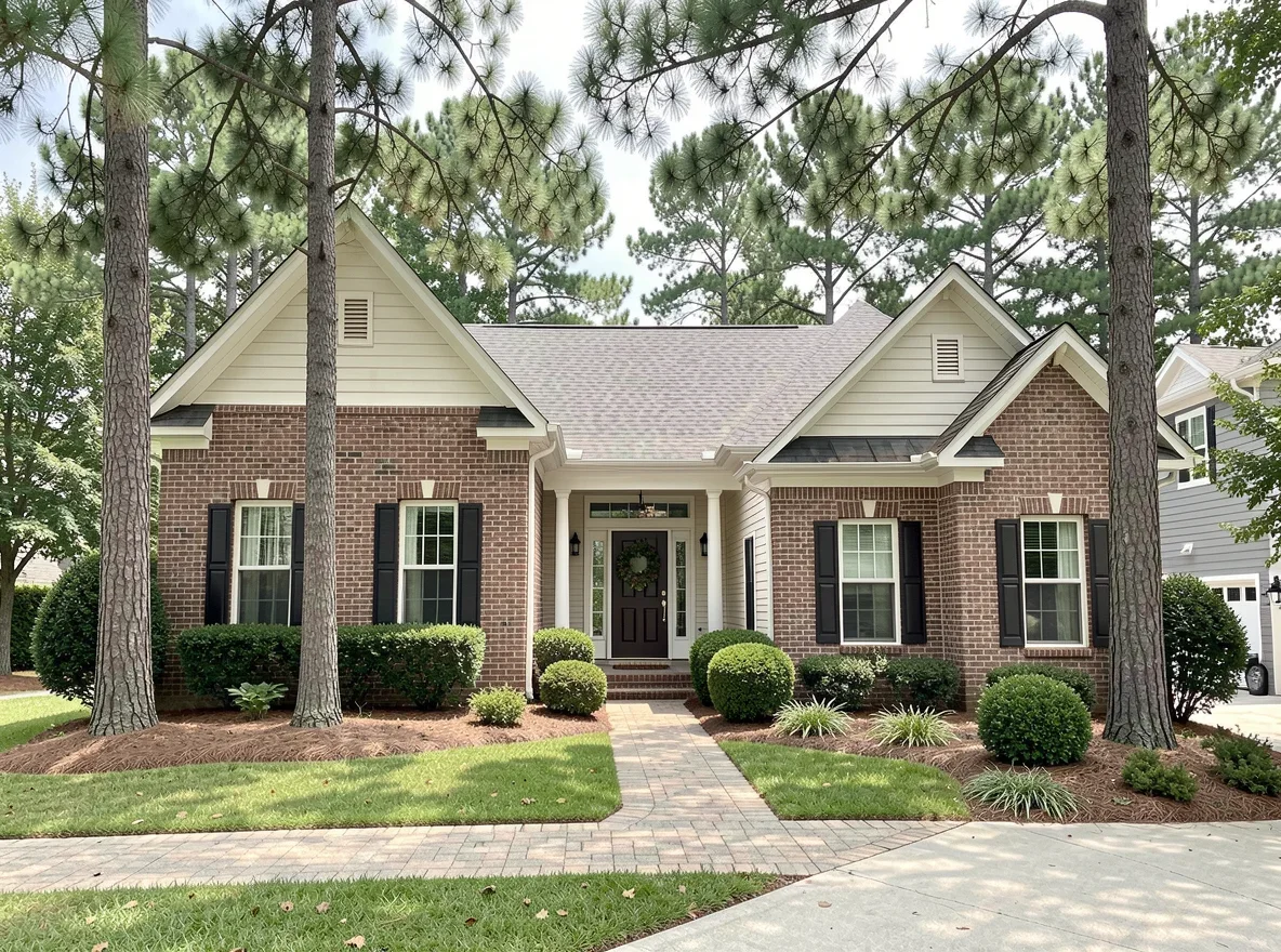 Home exterior in a Fayetteville neighborhood