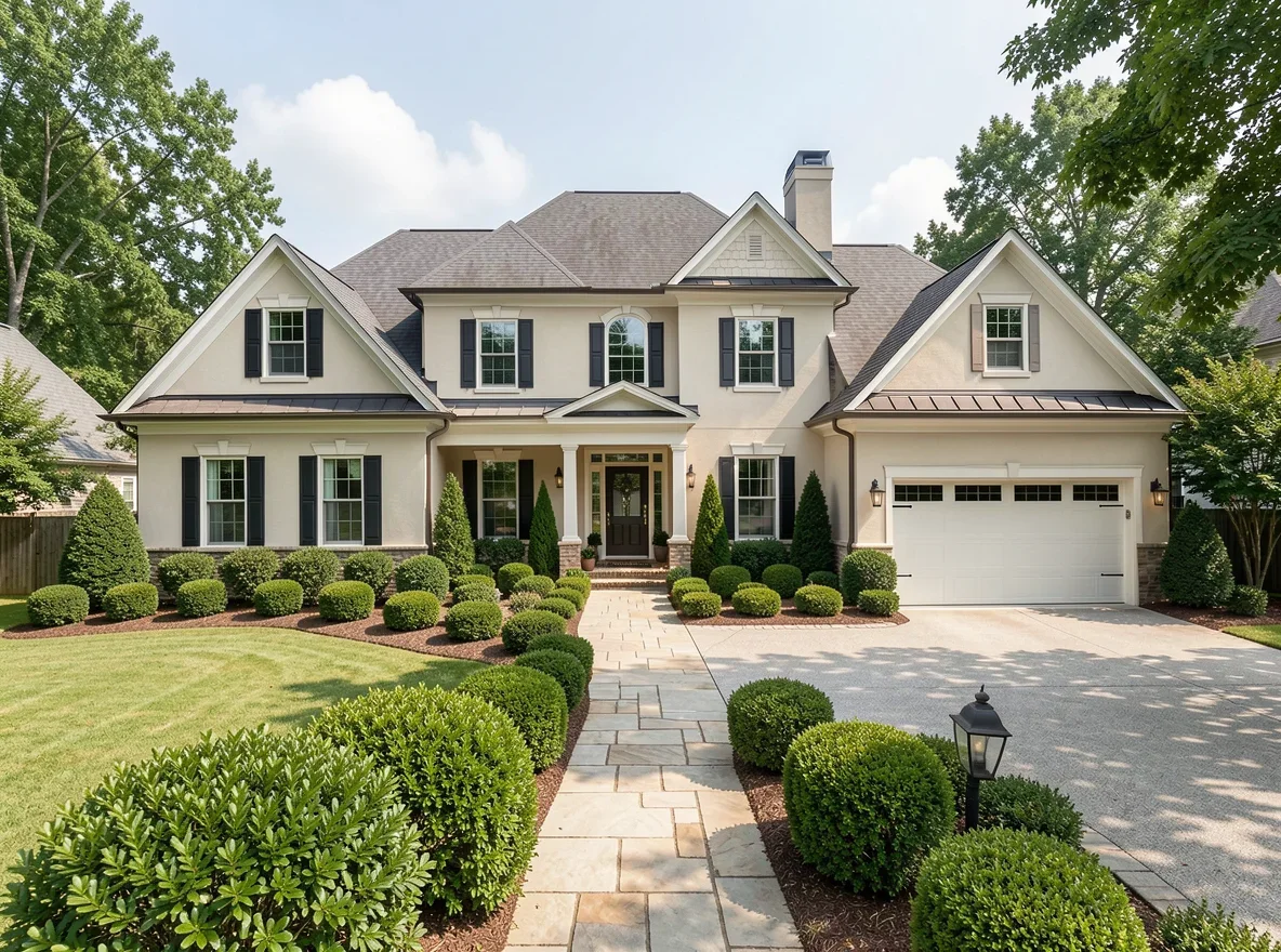 Luxury suburban home exterior