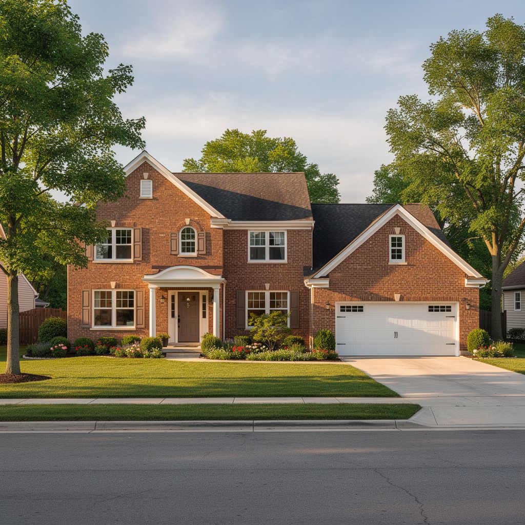 Brick single-family home with mature trees in Park Ridge, Illinois