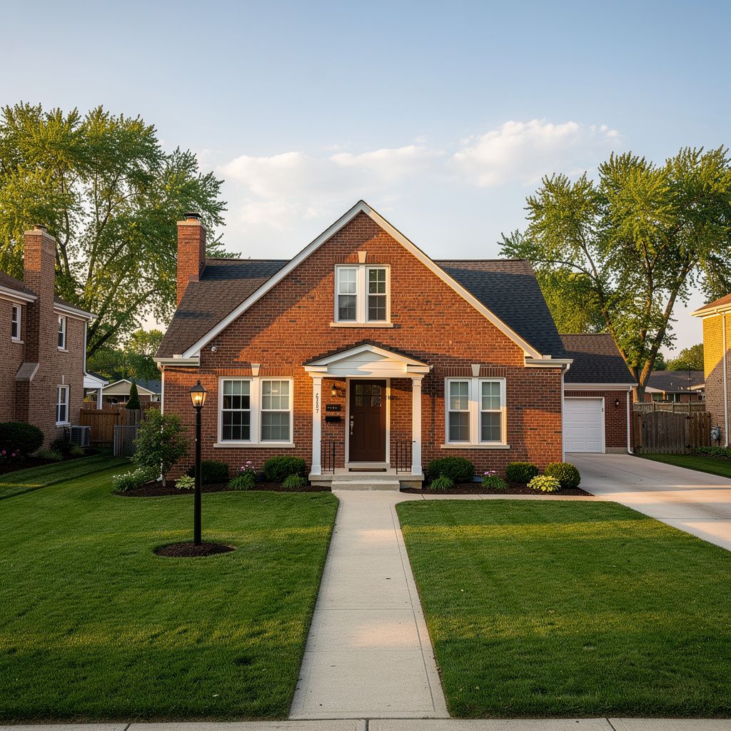 Single-family brick home in Des Plaines, Illinois