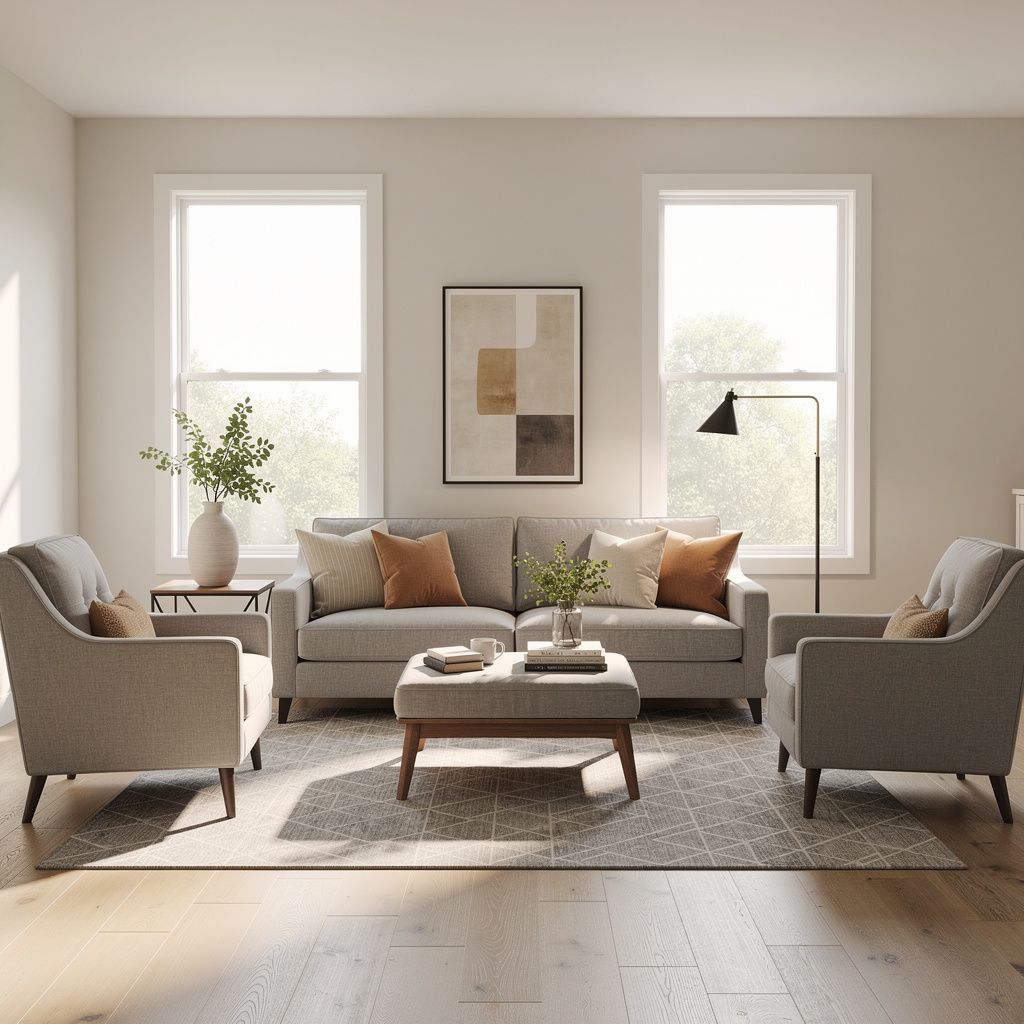 Welcoming living room interior in a Niles, Illinois home