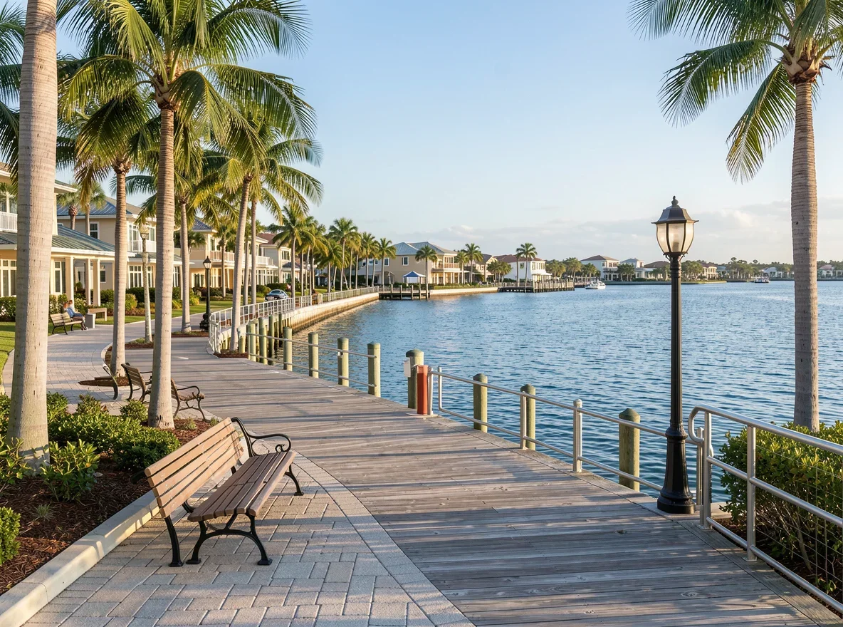 Waterfront view in Boca Raton