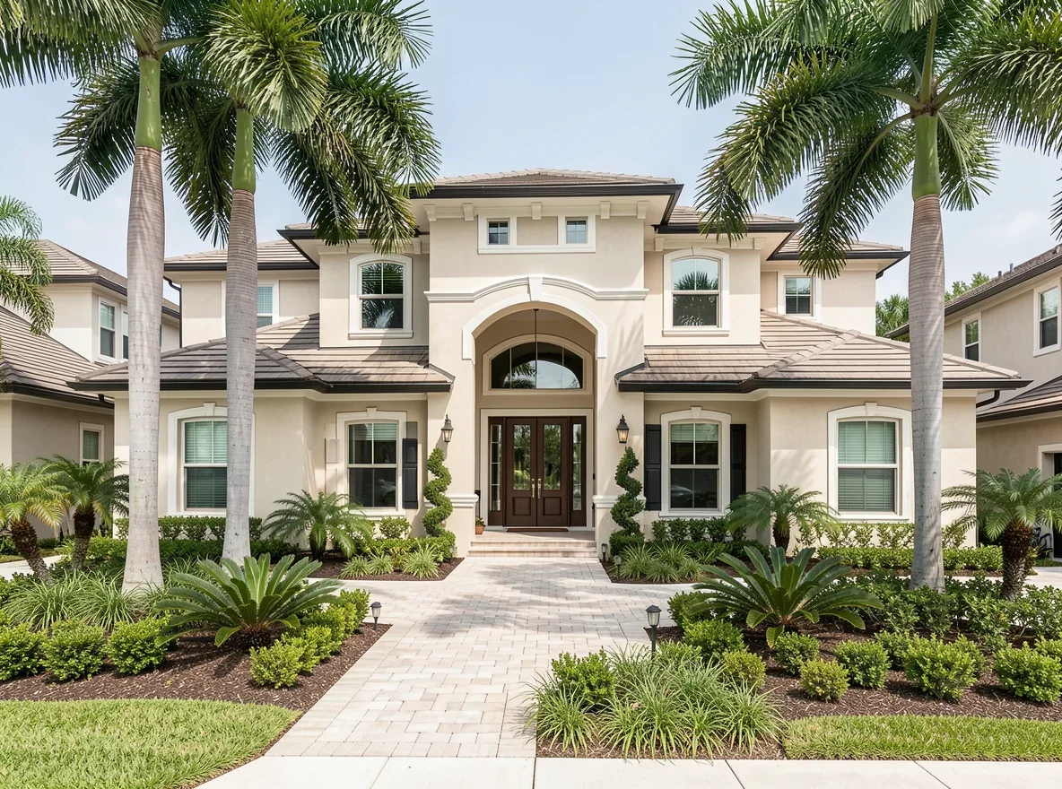 Upscale home exterior in Boca Raton