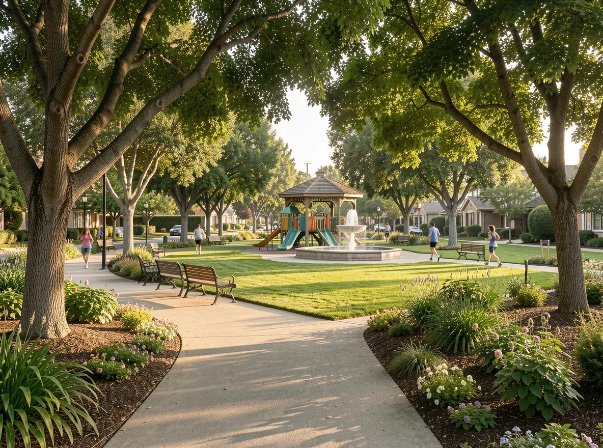 Neighborhood park setting in Hercules California