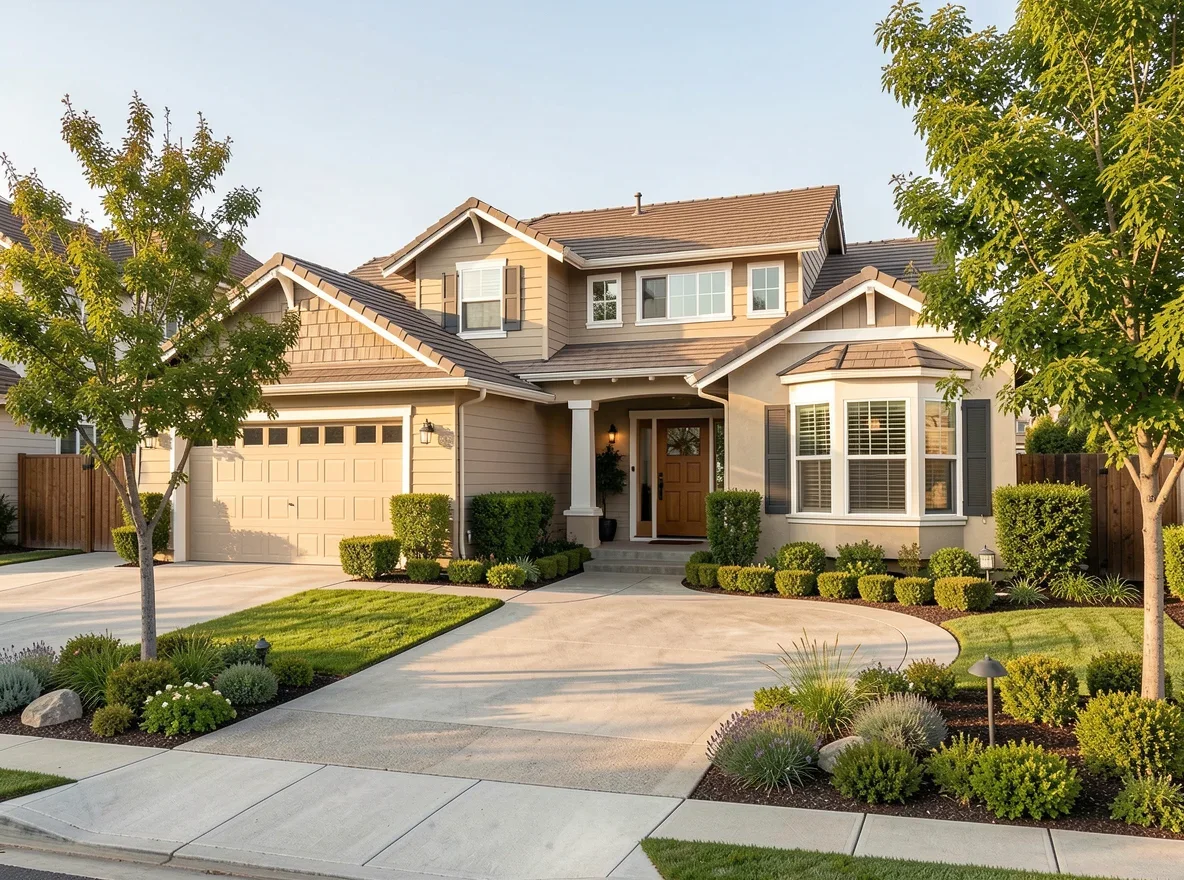 Suburban home exterior in Hercules, California