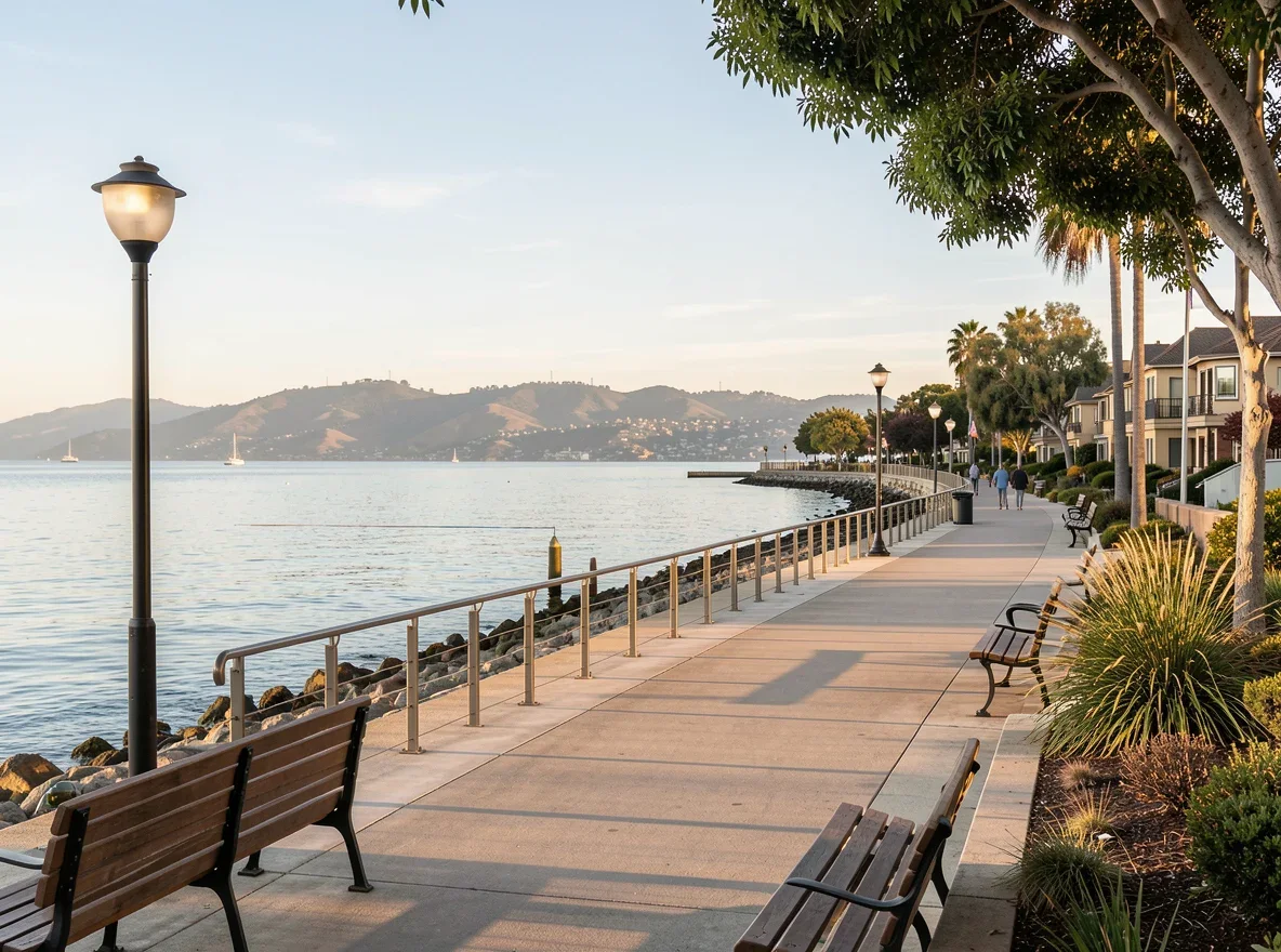 Waterfront view in Hercules, California
